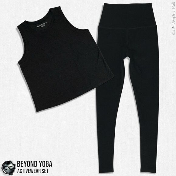 BEYOND YOGA SPACEDYE SET: BALANCED MUSCLE TEE + FULL LENGTH LEGGINGS SIZE SMALL - Picture 16 of 16